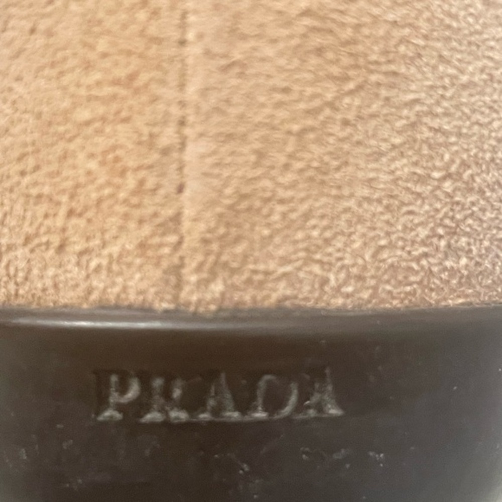 Prada Beige Suede Moccasin Loafers Size 7 - Picture 7 of 13